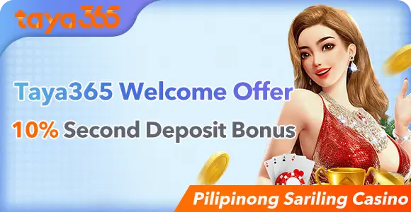 Taya365 second deposit bonus